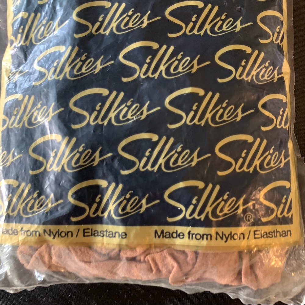Vtg 80s Silkies, Control Top Pantyhose, Beige, XL